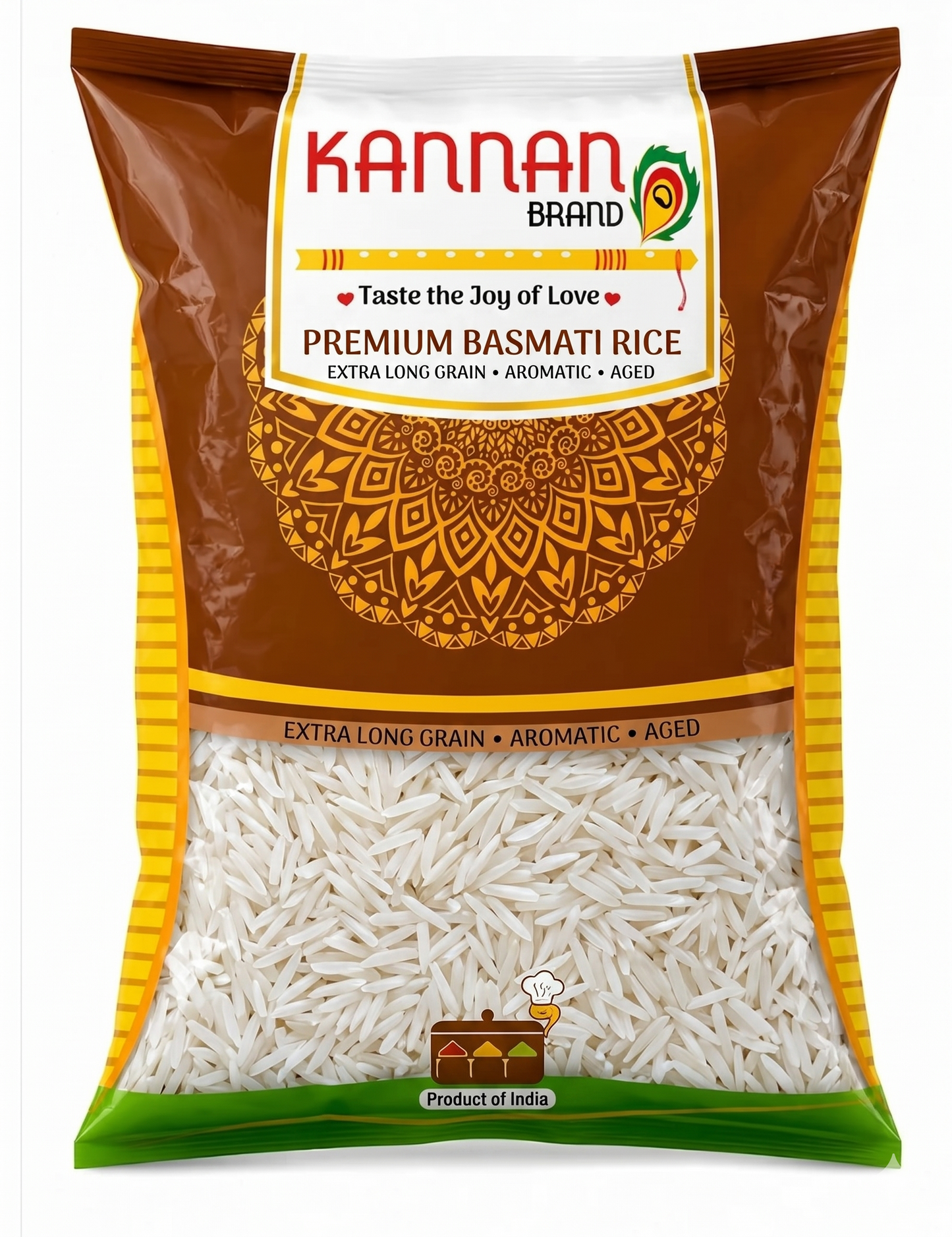 長粒バスマティライス(ビリヤニ用)Kannanブランド 1kg