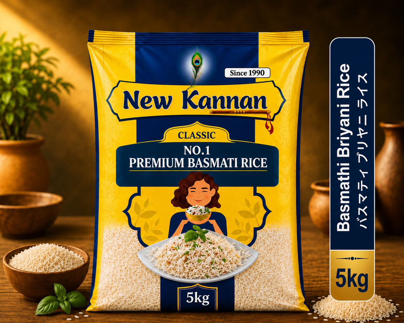 バスマティ米（カナンブランド – 長粒種）– 5kg（税込）