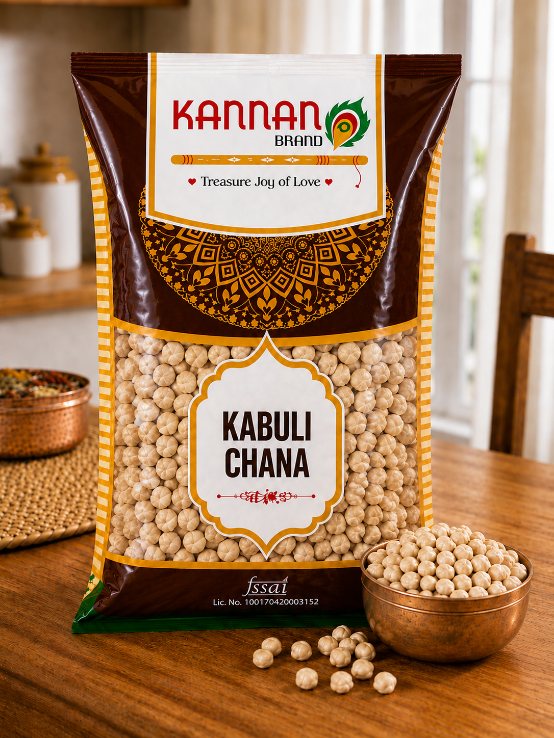 Kabuli chana /white Channa(chickpea)Kannan Brand 1kg