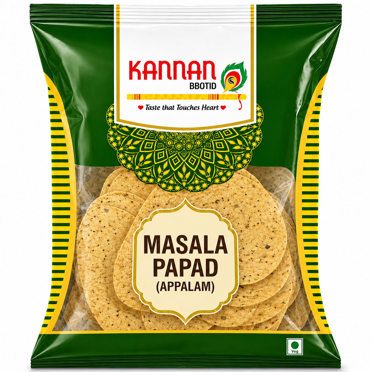 Masala Papad 400g-Kannan Brand