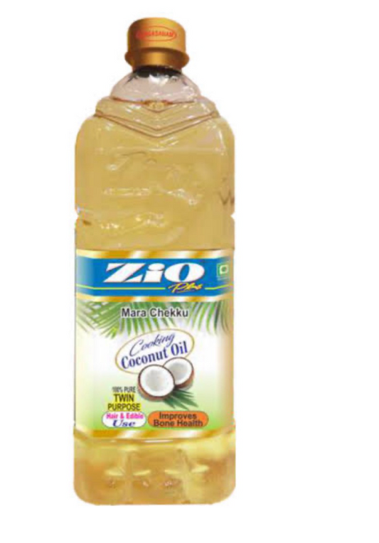 Zio coconut oil 1lit (chekku ennai) (Price with tax)